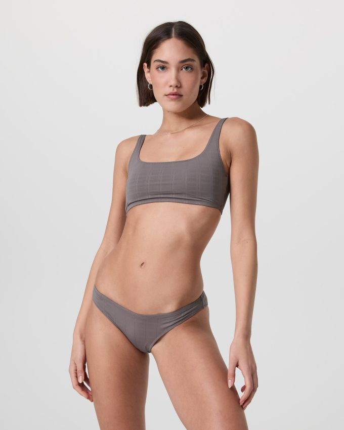 Encinitas Plaid Bikini Top